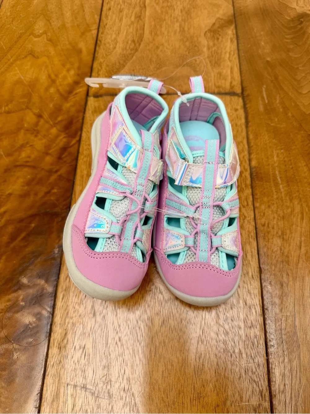 OshKosh B’gosh EverPlay Toddler Water Sandals Pink & Mint Size 9 NWT